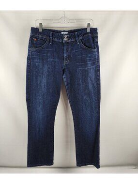 Hudson Jeans Womens 31x27 Blue Beth Midrise Baby Bootcut USA